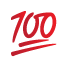 hundred points emoji