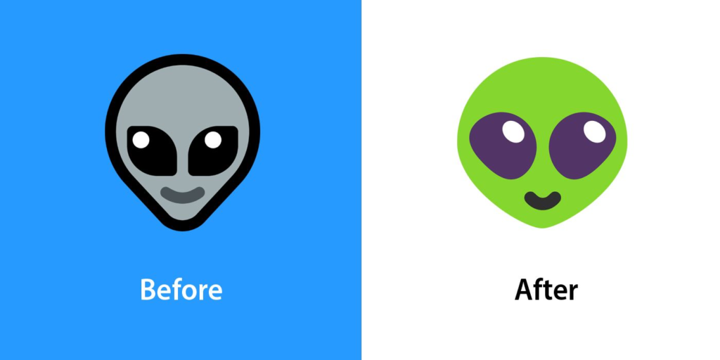 alien emoji update