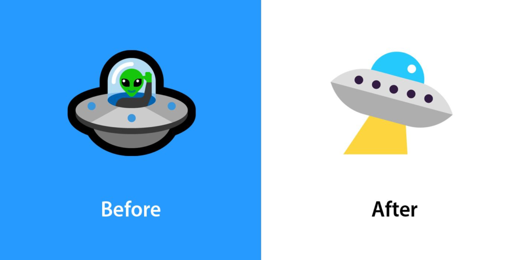 flying saucer emoji update