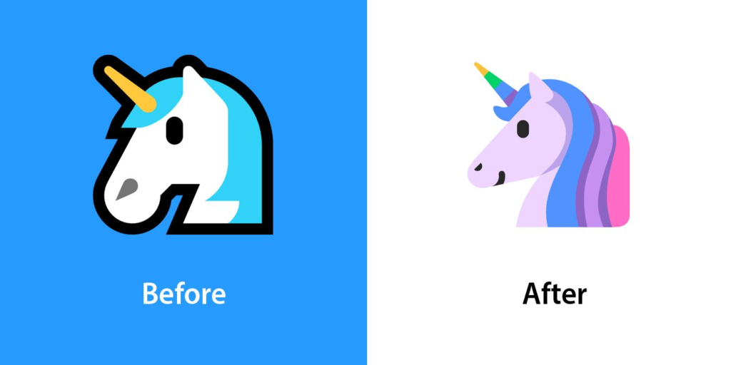 Unicorn emoji update