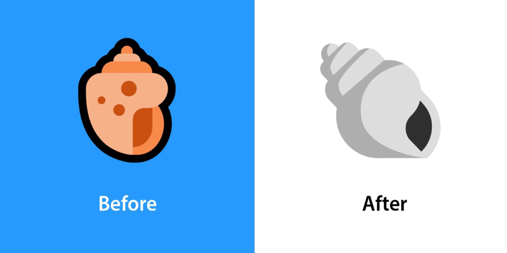 Spiral Shell emoji update
