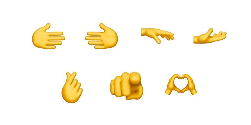 new gesture emojis 2022 update